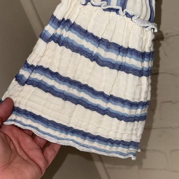 Faherty Dream dress Cotton Gauze Vida Midi Blue Baja Large Boho Beach Stripe XS - Picture 5 of 9